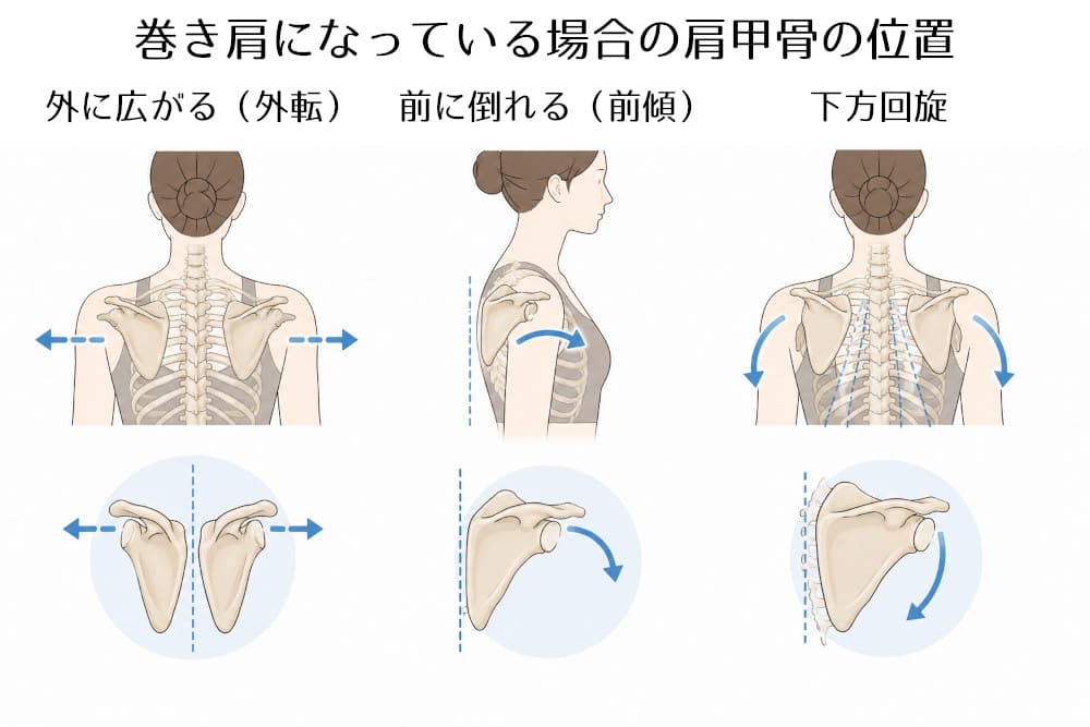 巻き肩